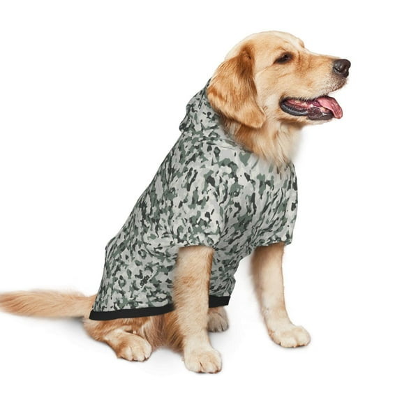 Dog Hoodie Pet Clothes Print Camouflage Pattern Sweater Sweatshirts Pullover Coat for Large Medium Dogs Large