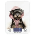 thumbnail image 1 of Dog Hoodie Pink Food Scale Digital Kitchen Scale Waterproof Tempered Glass Tare Function 11 lb for Baking Cooking Meal Prep, 1 of 7