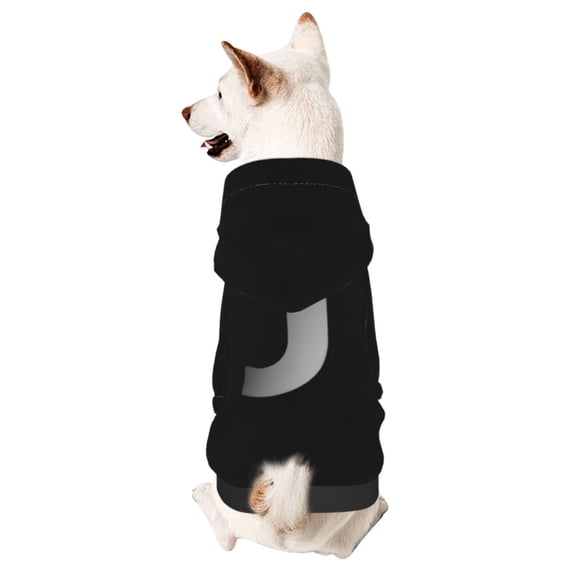 Dog Hoodie Sweatshirts Letter J Logo Pet Clothes Hoodies with Hat Coat for Small Dog XX-Large
