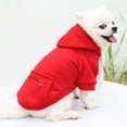 thumbnail image 1 of Dog Hoodie for Small Medium Large Dogs,Fleece Hoodie for Dogs with Zipper Pocket,Fall Winter Cat Puppy Sweatshirts (Red,M), 1 of 8