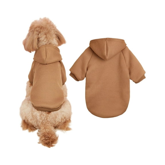 Dog Hoodies - Fleece Lined Fall Dog Puppy Sweatshirt Soft Warm Sweater Winter Hooded Clothes for Small Medium Large Dogs & Cats