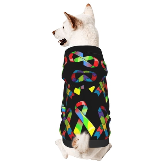 Dog Hoodies Sweatshirts Autism Awareness Month Small Dogs Puppy Clothes Coat Large