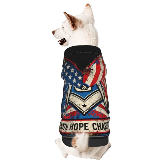 Dog Hoodies Sweatshirts Freemason Flag Faith Hope Charity Small Dogs Puppy Clothes Coat X-Large