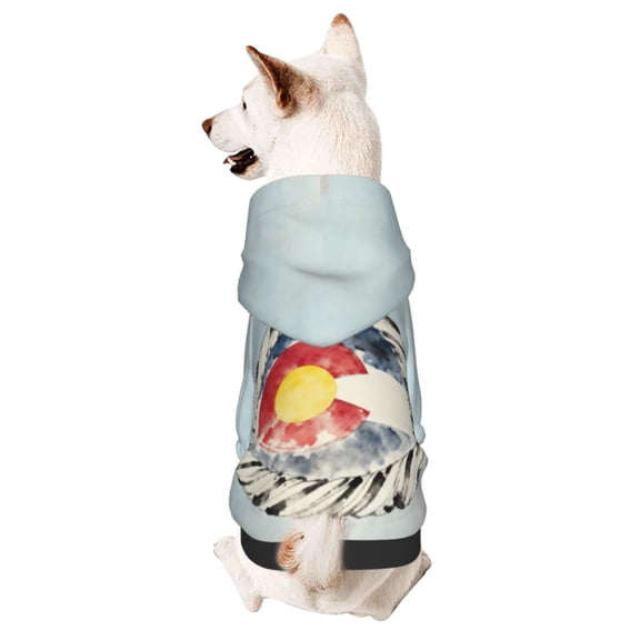 Dog Hoodies Sweatshirts Fun Colorado Pattern Small Dogs Puppy Clothes Coat Small