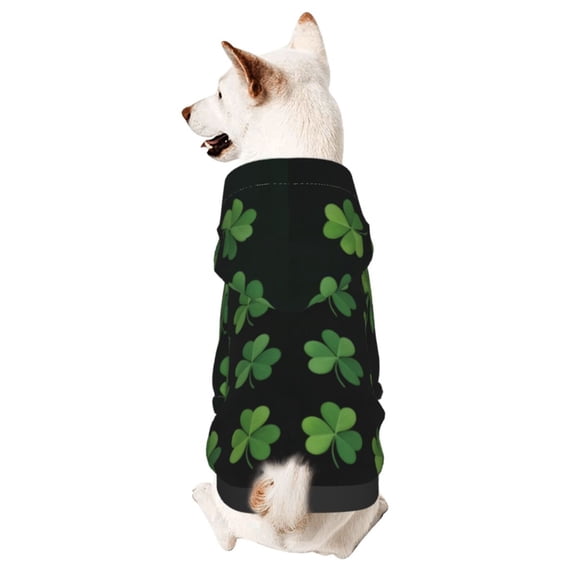 Dog Hoodies Sweatshirts Saint Patrick'S Day Clover Small Dogs Puppy Clothes Coat X-Large