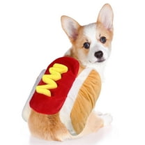 Dog Hot Dog Costume, Dog Halloween Costumes Funny Pet Hot Dog Costume for XS Small Medium Dogs Cats Pets (Medium)