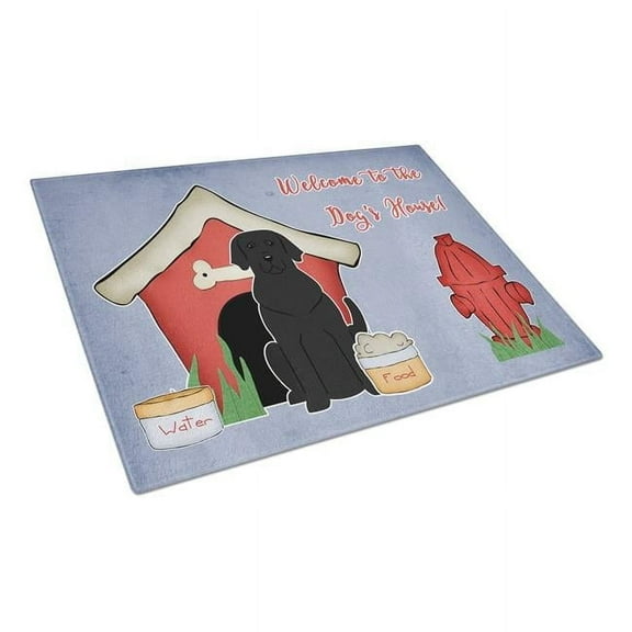 Dog House Collection Black Labrador Glass Cutting Board - Large