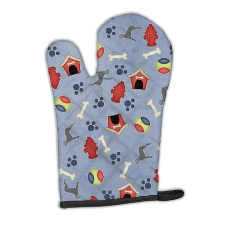Dog House Collection Blue Natural Great Dane Oven Mitt