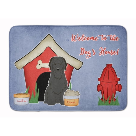 Dog House Collection Briard Black Machine Washable Memory Foam Mat