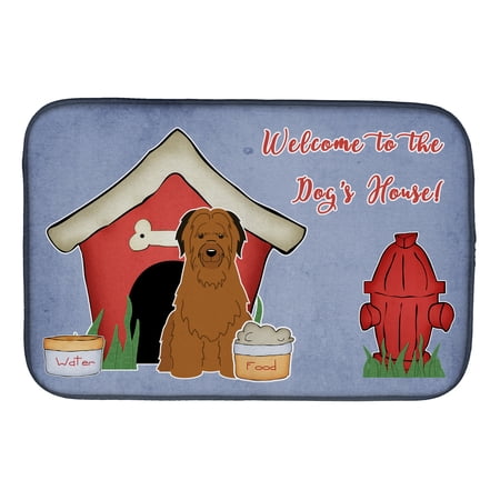 Dog House Collection Briard Brown Dish Drying Mat