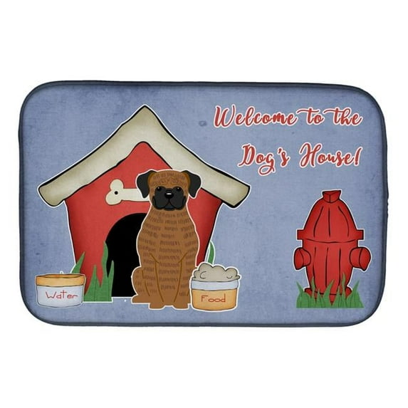 Dog House Collection Brindle Boxer Dish Drying Mat
