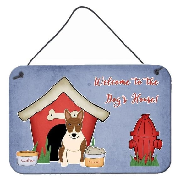 Dog House Collection Bull Terrier Brindle Wall or Door Hanging Prints