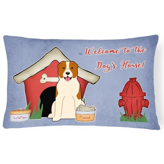 Dog House Collection Central Asian Shepherd Dog Canvas Fabric Decorative Pillow