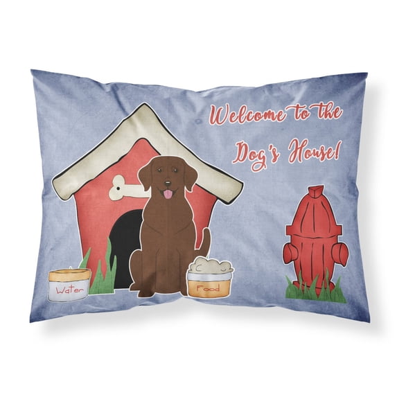 Dog House Collection Chocolate Labrador Fabric Standard Pillowcase