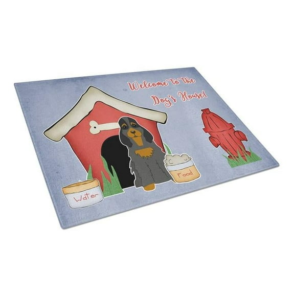 Dog House Collection Cocker Spaniel Black & Tan Glass Cutting Board - Large
