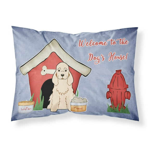 Dog House Collection Cocker Spaniel Buff Fabric Standard Pillowcase