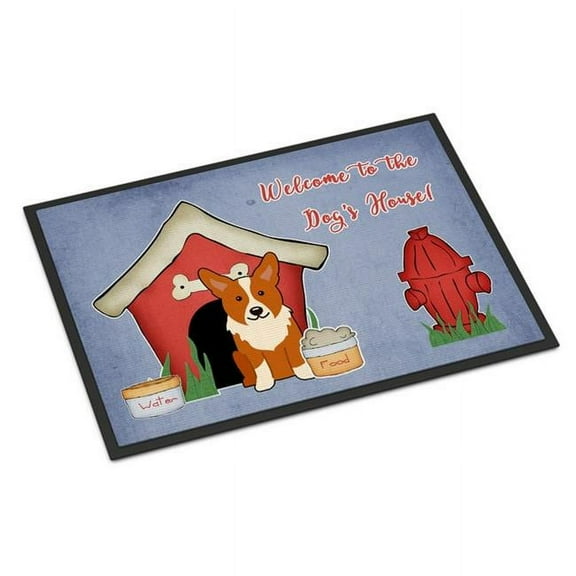 Dog House Collection Corgi Indoor or Outdoor Mat - 24 x 0.25 x 36 in.