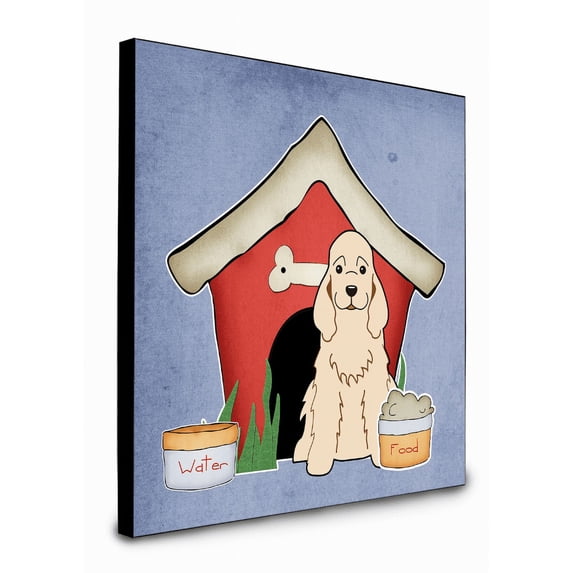 Carolines Treasures BB2848UP88 8 x 8 x 0.625 in. Dog House Collection Cocker Spaniel Buff Artwork Panel Wall Decor