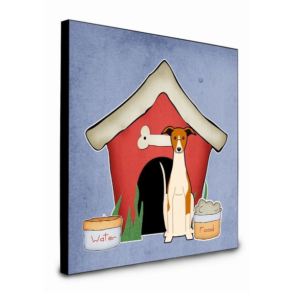 Carolines Treasures 8 x 8 x 0.625 in. Dog House Collection Whippet Artwork Panel Wall Decor
