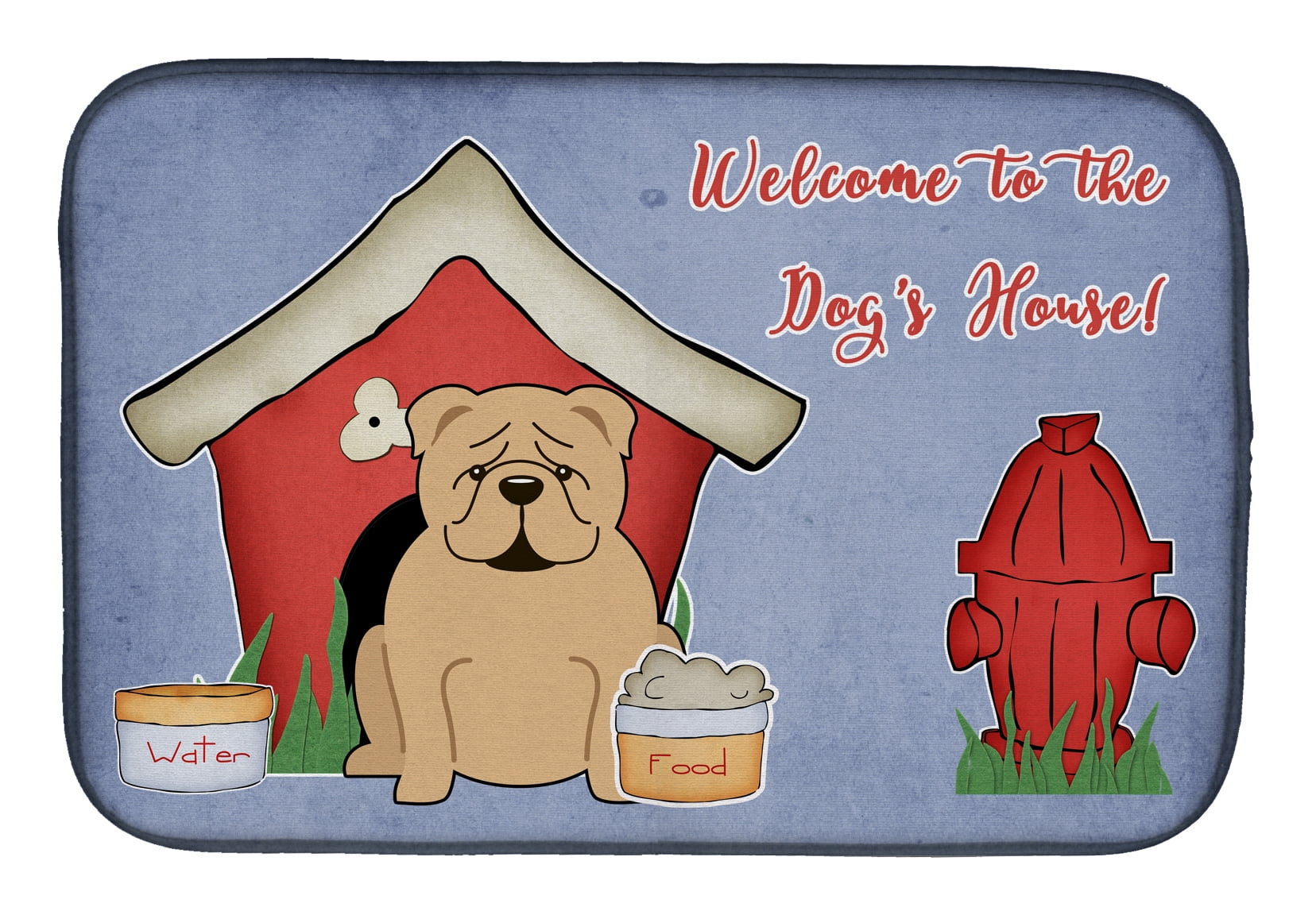 Dog House Collection English Bulldog Fawn Dish Drying Mat