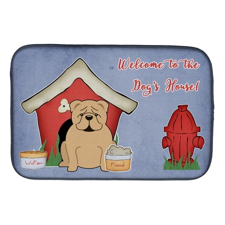 Dog House Collection English Bulldog Fawn Dish Drying Mat