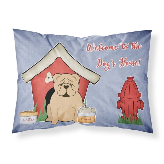 Dog House Collection English Bulldog Fawn Fabric Standard Pillowcase