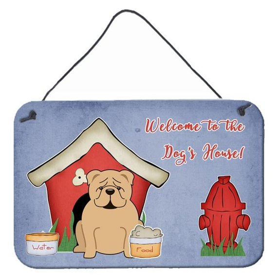Dog House Collection English Bulldog Fawn Wall or Door Hanging Prints