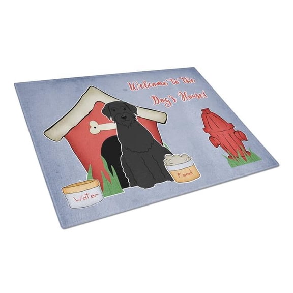 Dog House Collection Giant Schnauzer Glass Cutting Board - Large