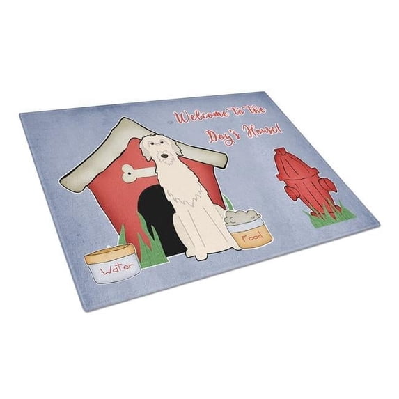 Dog House Collection Irish Wolfhound Glass Cutting Board - Large