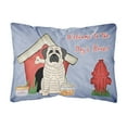 thumbnail image 1 of Dog House Collection Mastiff Brindle White Canvas Fabric Decorative Pillow, 1 of 3
