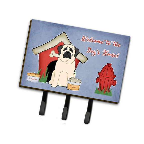 Dog House Collection Mastiff White Leash or Key Holder