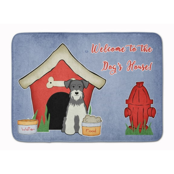 Dog House Collection Miniature Schnauzer Salt and Pepper Machine Washable Memory Foam Mat