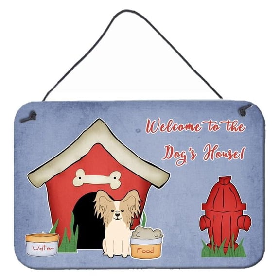 Dog House Collection Papillon Sable White Wall or Door Hanging Prints