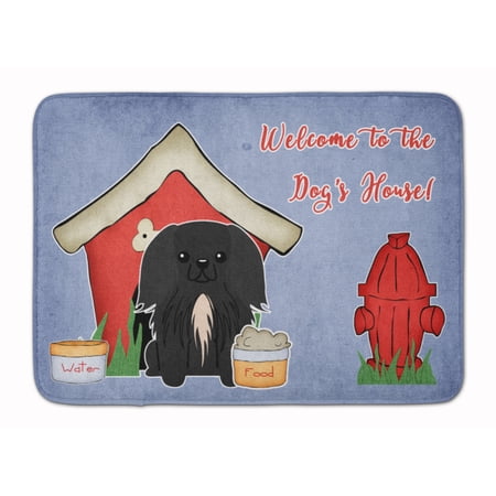 Dog House Collection Pekingese Black Machine Washable Memory Foam Mat