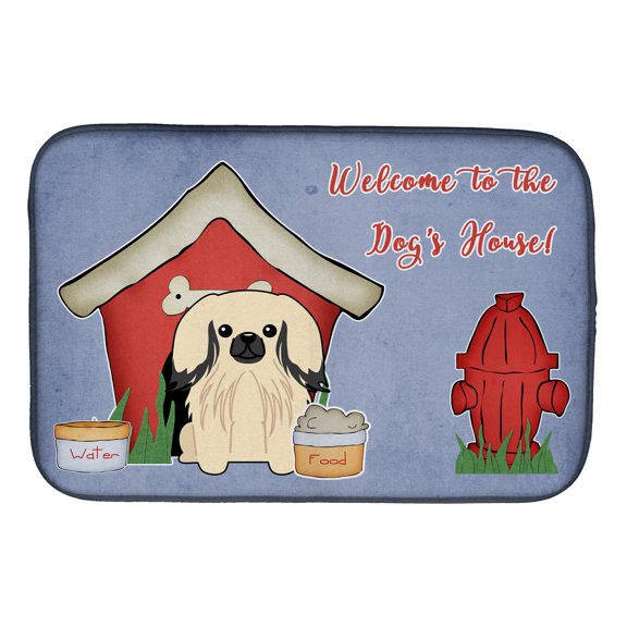 Dog House Collection Pekingnese Cream Dish Drying Mat
