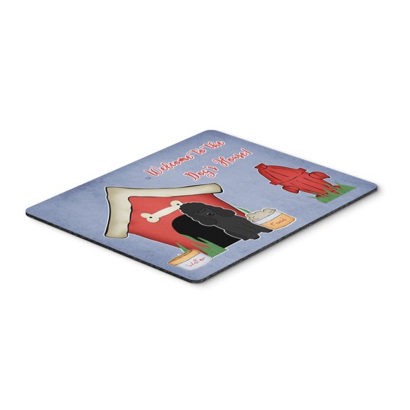 Dog House Collection Poodle Black Mouse Pad Hot Pad or Trivet