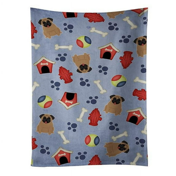 Dog House Collection Pug Brown Kitchen Towel