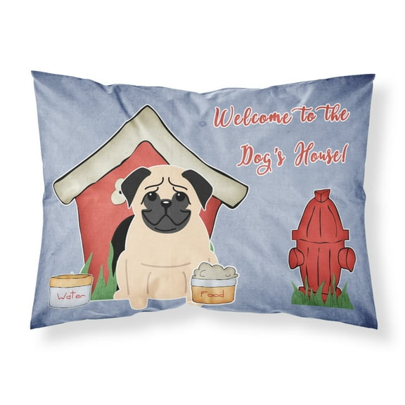 Dog House Collection Pug Fawn Fabric Standard Pillowcase