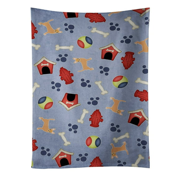 Dog House Collection Red Chihuahua Kitchen Towel