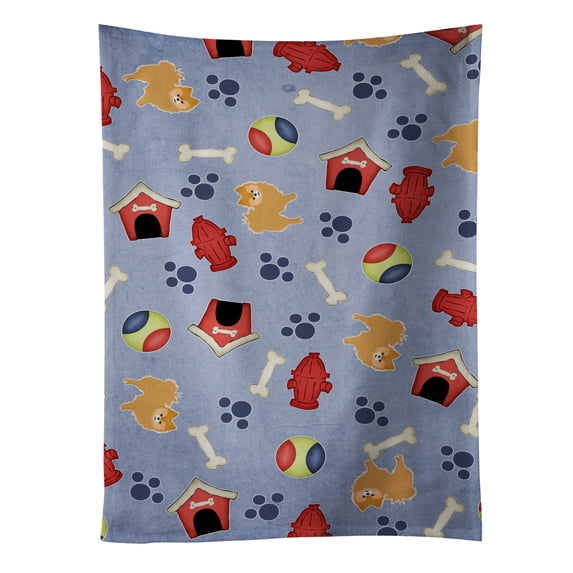 Dog House Collection Red Pomeranian Kitchen Towel