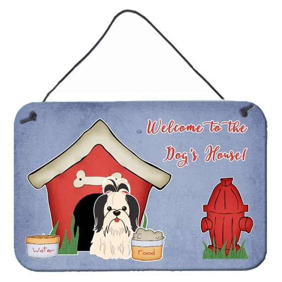 Dog House Collection Shih Tzu Black & White Wall or Door Hanging Prints