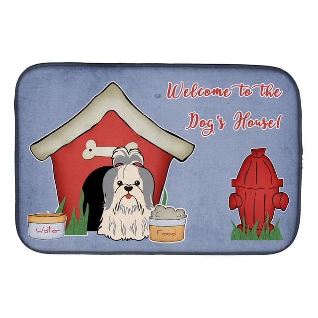 Caroline's Treasures CK2634DDM Tappetino Assorbente Per Scolapiatti Shih Tzu Autunno, 35,6x53,3 Cm, In Poliestere, Multicolore, Decorativo Per Cucina