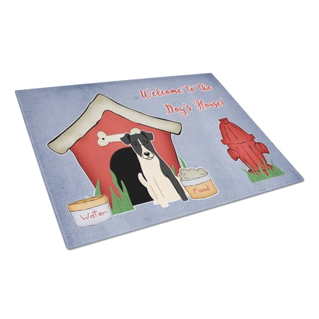Dog House Collection Smooth Fox Terrier Glass Cutting Board Large