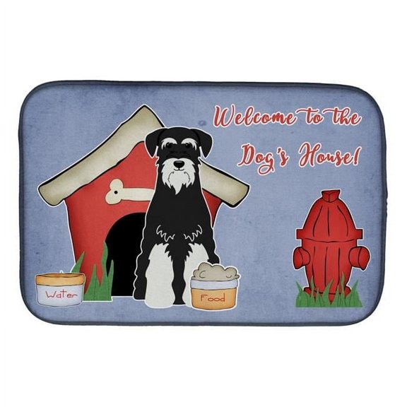 Dog House Collection Standard Schnauzer Salt & Pepper Dish Drying Mat