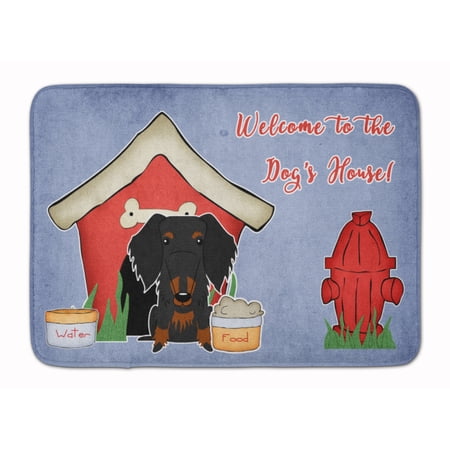 Dog House Collection Wire Haired Dachshund Black Tan Machine Washable Memory Foam Mat