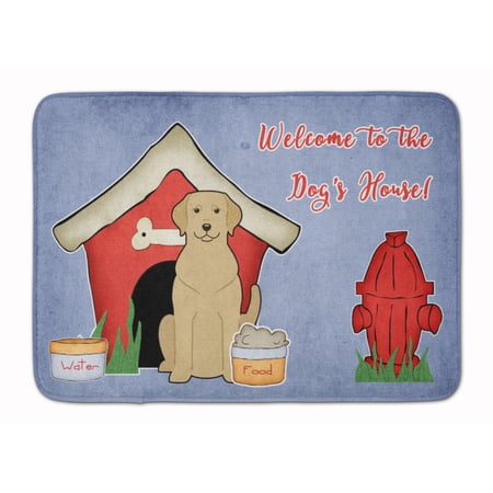 Dog House Collection Yellow Labrador Machine Washable Memory Foam Mat