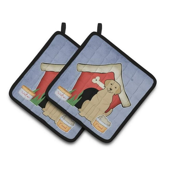 Dog House Collection Yellow Labrador Pair of Pot Holders