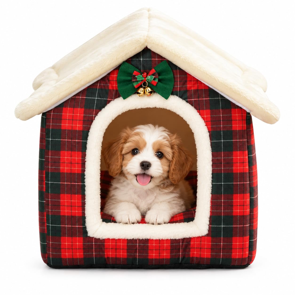 Dog House Indoor, Covered Pet Beds with Roof, for Bedrooms, Living ...