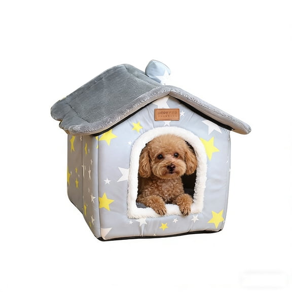 Dog House Indoor,Enclosed Warm Plush Sleeping Nest Bed with Removable Cushion,Covered Small Pet Condos Indoor Cat Hideaway,Winter Warm Cat Nest Puppy Cave Sofa Pet Products.