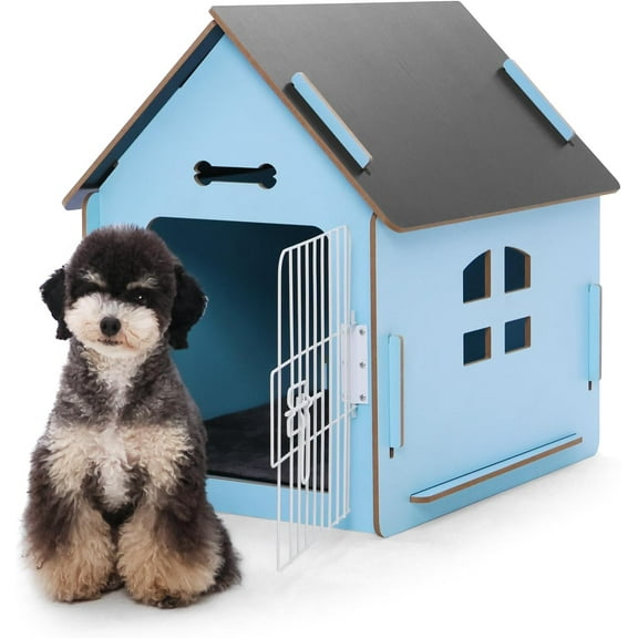Dog House Indoor for Small Dogs or Cats, Cozy Wooden Design, Small Indoor Bed House, with Air Vents and Elevated Floor Warm Dog Cave
